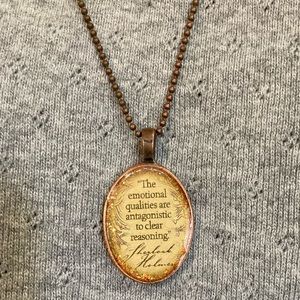 Sherlock Holmes quote glitter resin pendant
